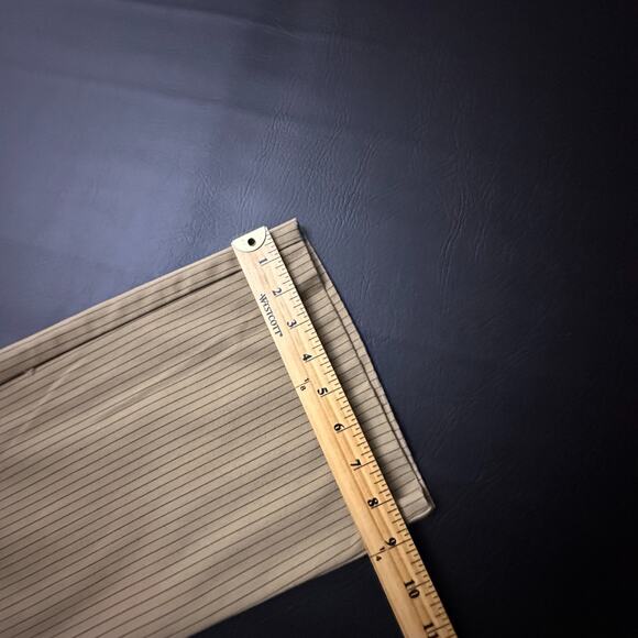 Volcom Pants Mens 34x26 Beige Stone Striped Cropped Skater Chino West Coast - Picture 10 of 11